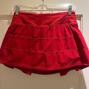 red lululemon skirt